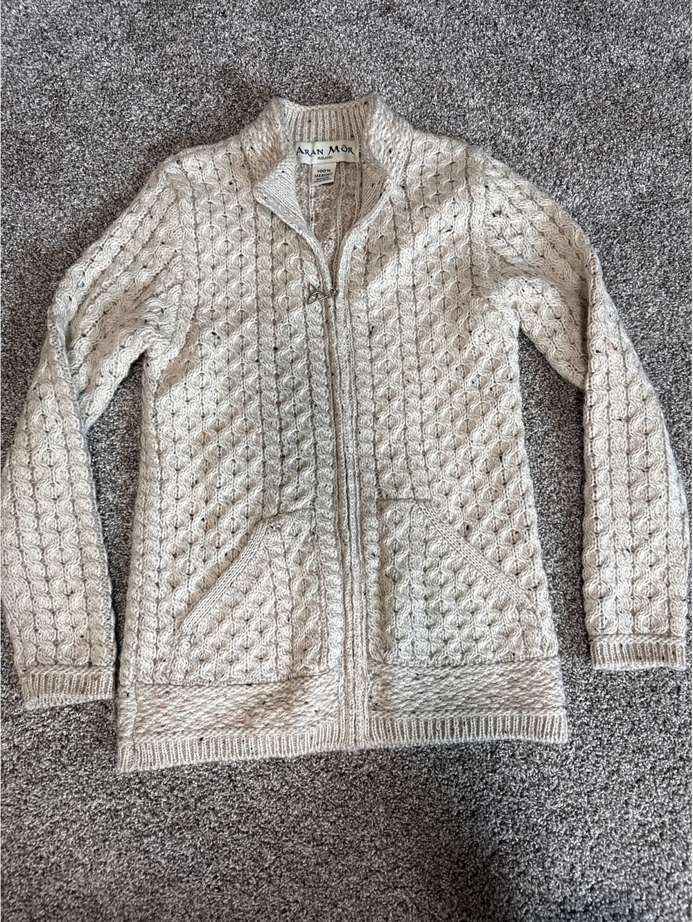 Aran Mor Wool Zip Sweater